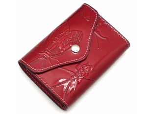 Визитница Sergio Valentini 3064-118/4-У Купить итальянскую красную визитницу из лакированной кожи с тиснением с доставкой по Москве и всей России в интернет-магазине сумок и аксессуаров